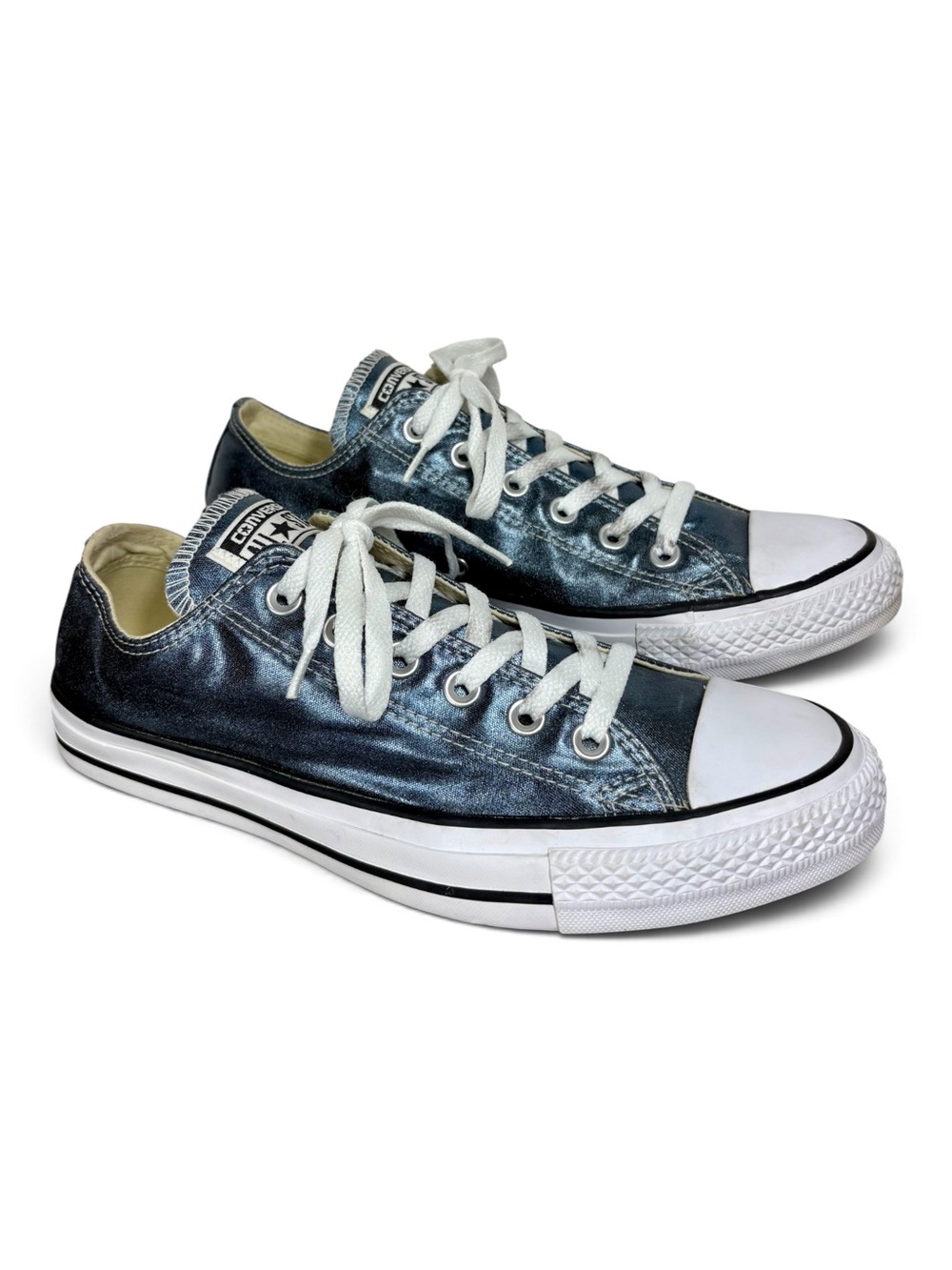 Converse Metallic Blue Sneakers- men’s 8